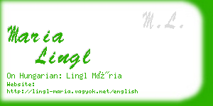 maria lingl business card